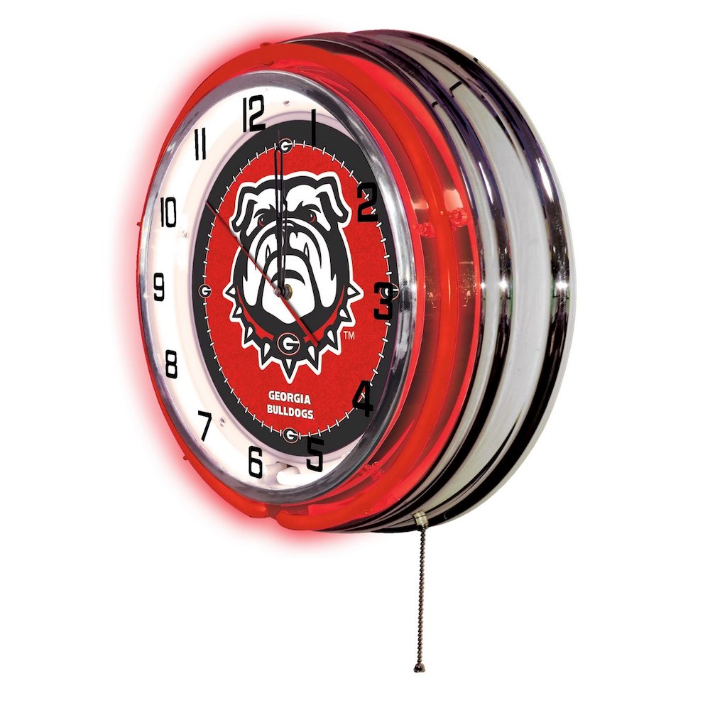 Georgia "Bulldog" 19" Neon Clock