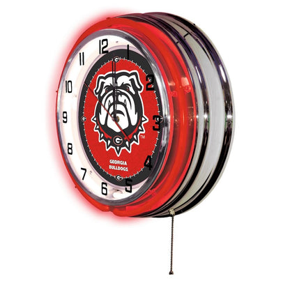 Georgia "Bulldog" 19" Neon Clock