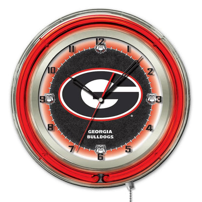 Georgia "G" 19" Neon Clock