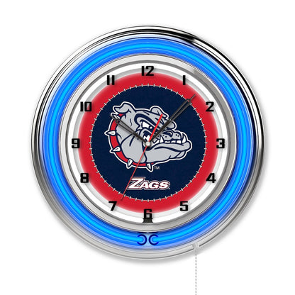 Gonzaga 19" Neon Clock