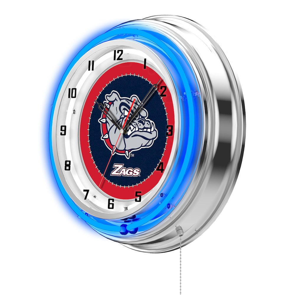 Gonzaga 19" Neon Clock