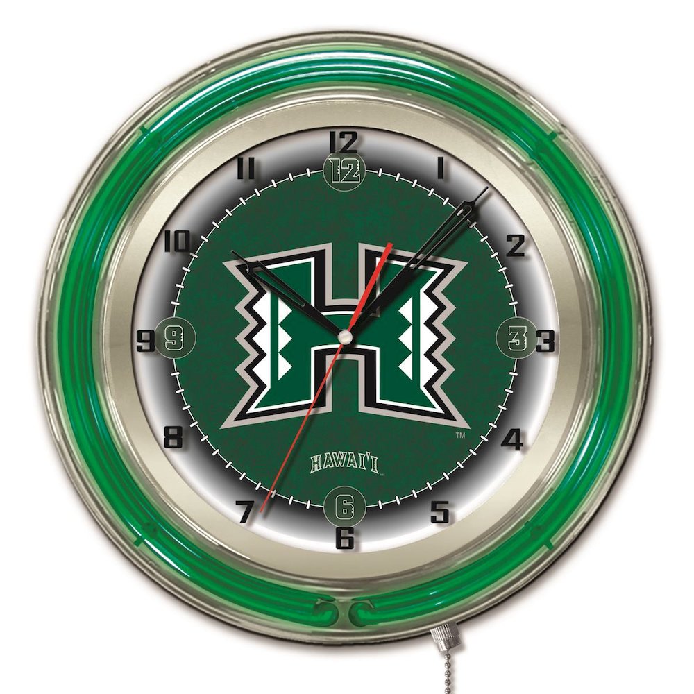 Hawaii 19" Neon Clock