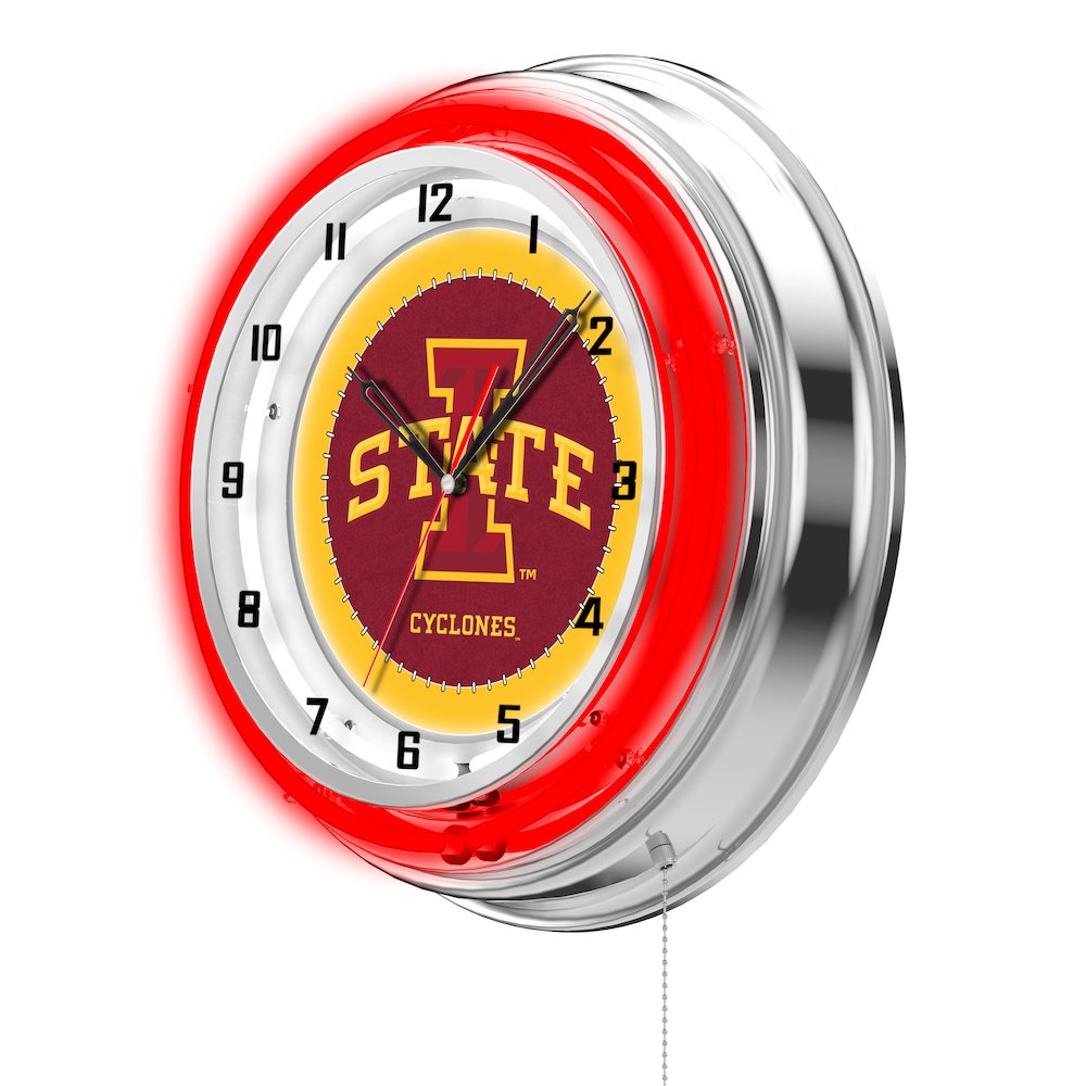Iowa State 19" Neon Clock