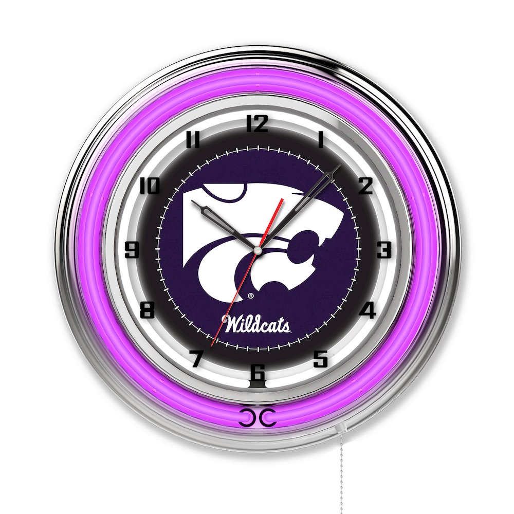 Kansas State 19" Neon Clock