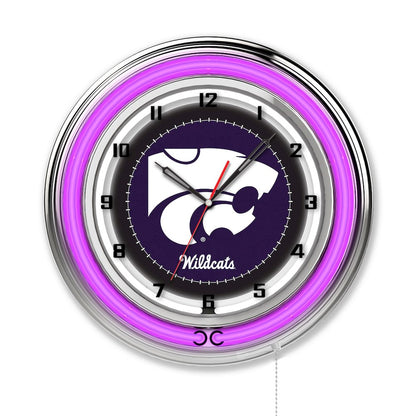 Kansas State 19" Neon Clock
