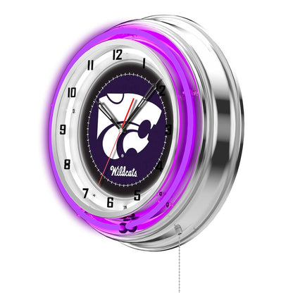 Kansas State 19" Neon Clock