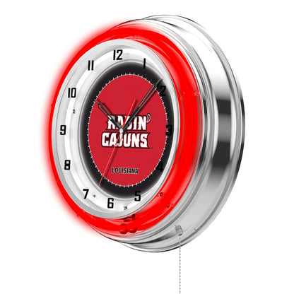 Louisiana-Lafayette 19" Neon Clock