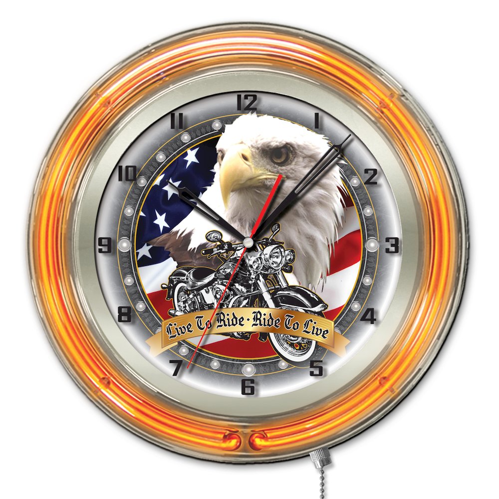 Live to Ride Neon Clock