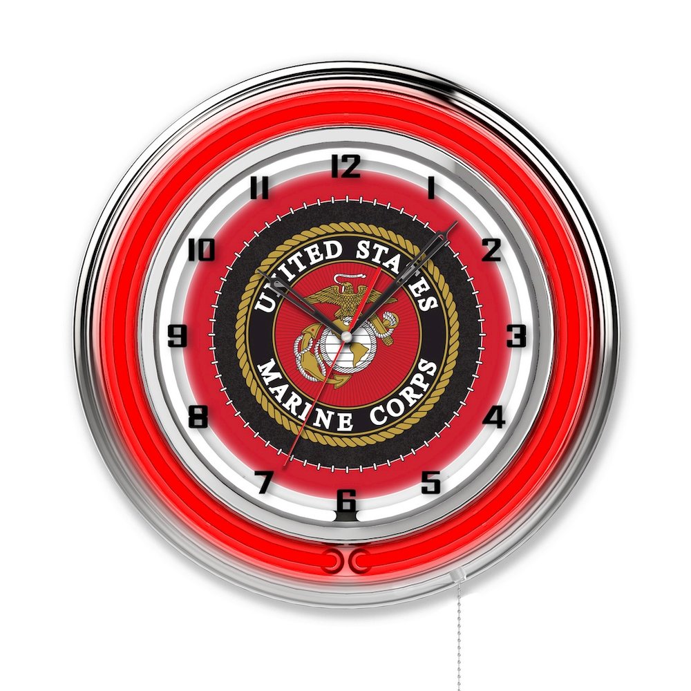 U.S. Marines 19" Neon Clock