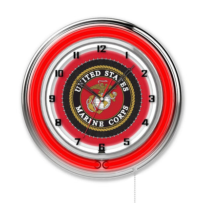 U.S. Marines 19" Neon Clock