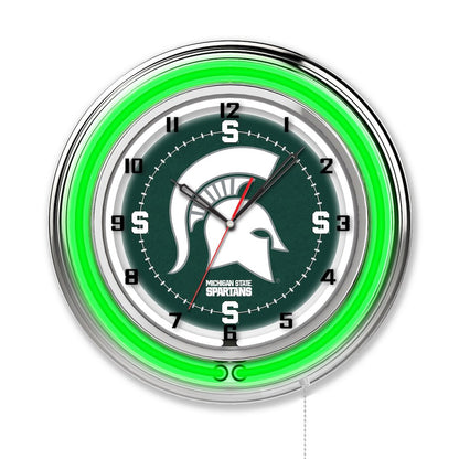 Michigan State 19" Neon Clock
