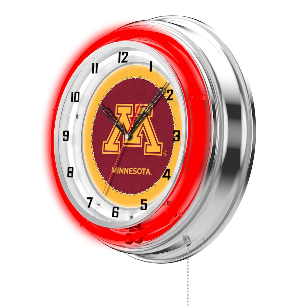 Minnesota 19" Neon Clock