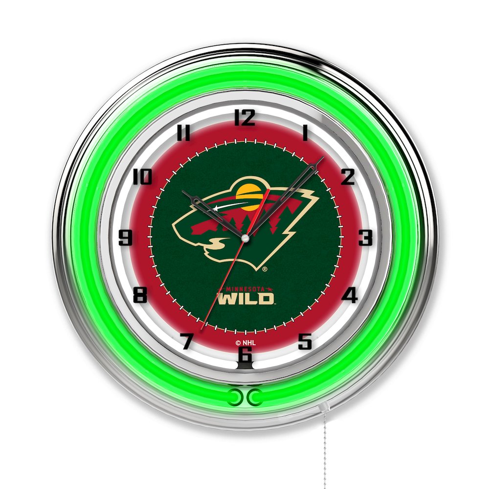 Minnesota Wild 19" Neon Clock