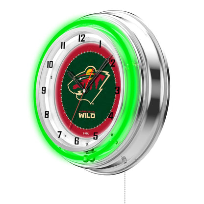 Minnesota Wild 19" Neon Clock