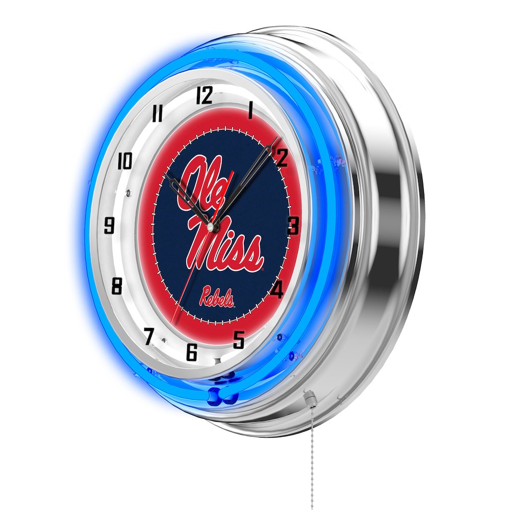 Ole' Miss 19" Neon Clock