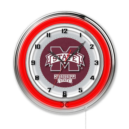 Mississippi State 19" Neon Clock