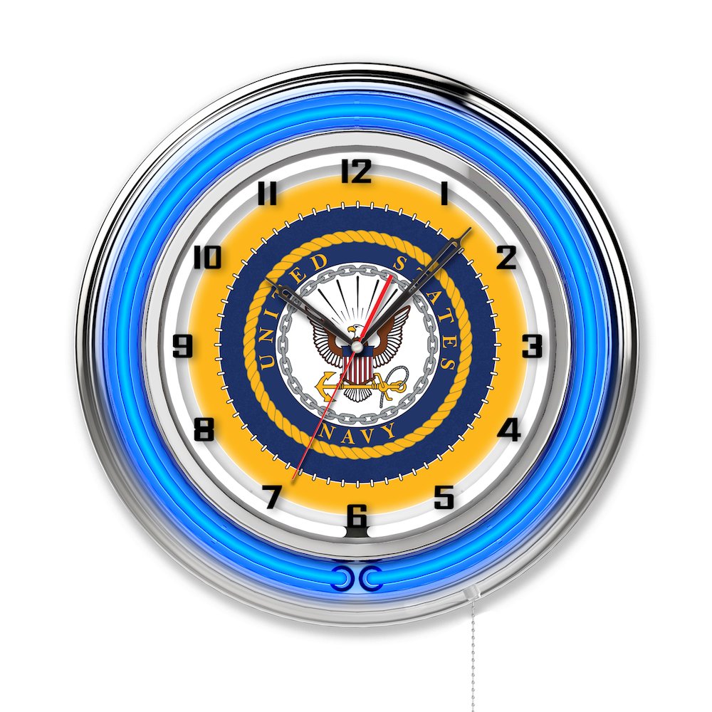 U.S. Navy 19" Neon Clock