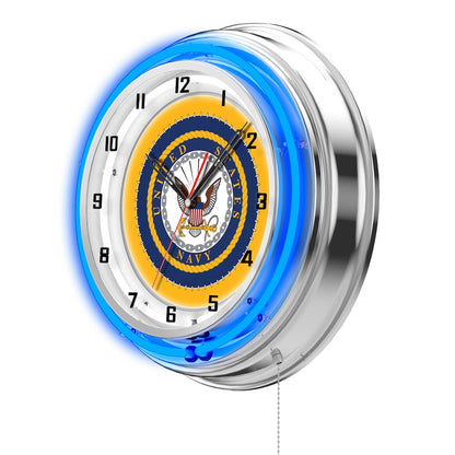 U.S. Navy 19" Neon Clock