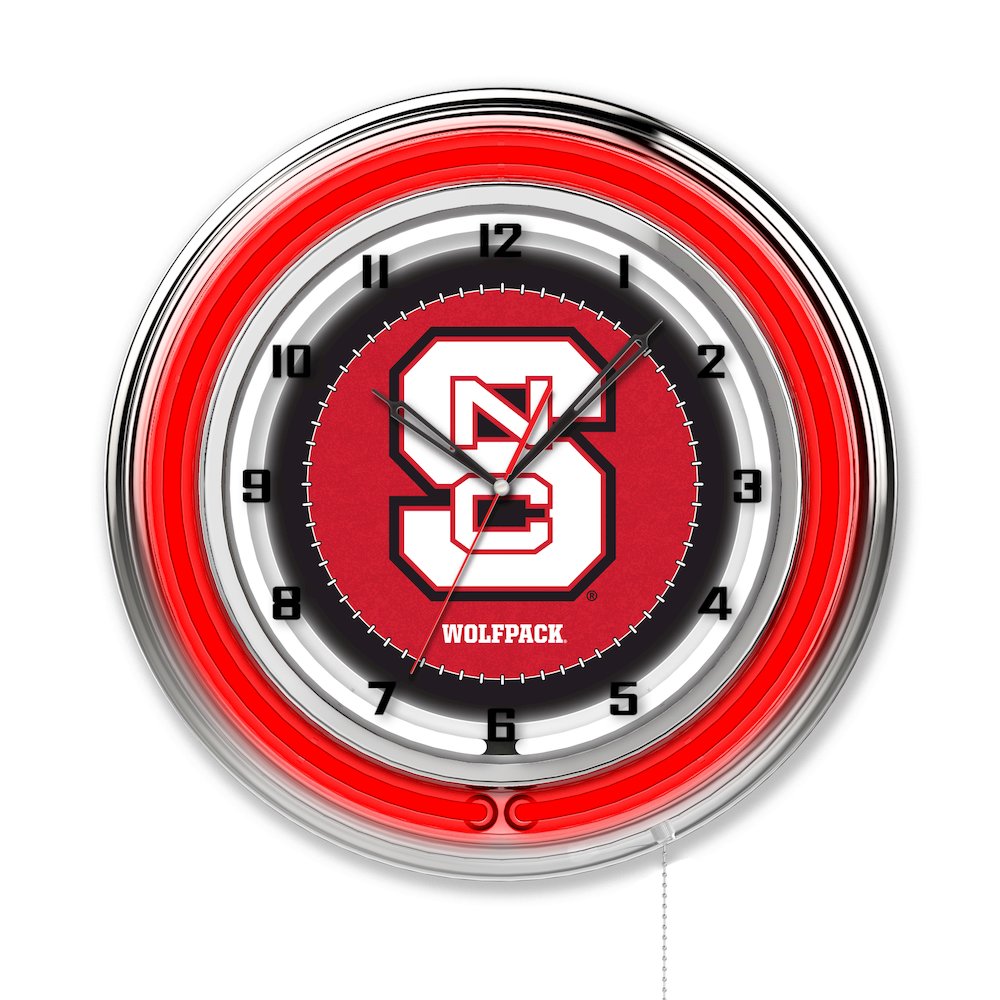 North Carolina State 19" Neon Clock
