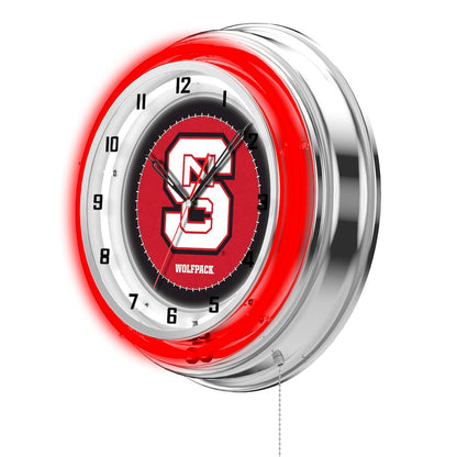 North Carolina State 19" Neon Clock