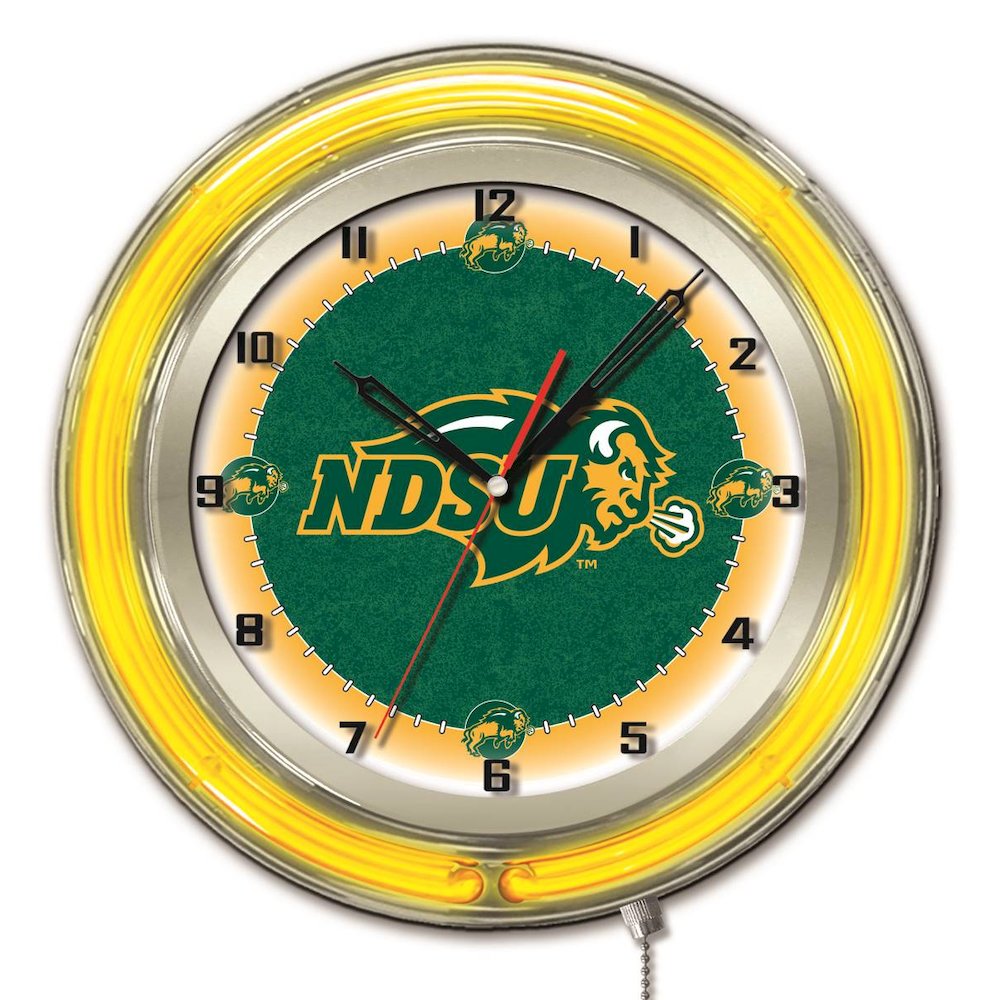 North Dakota State 19" Neon Clock
