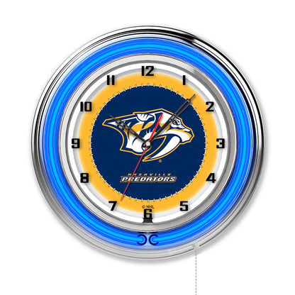 Nashville Predators 19" Neon Clock