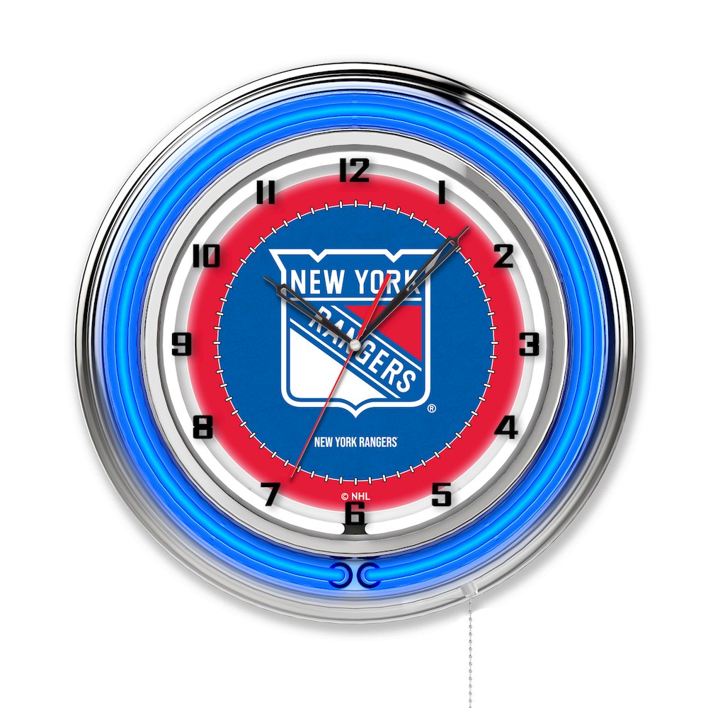 New York Rangers 19" Neon Clock