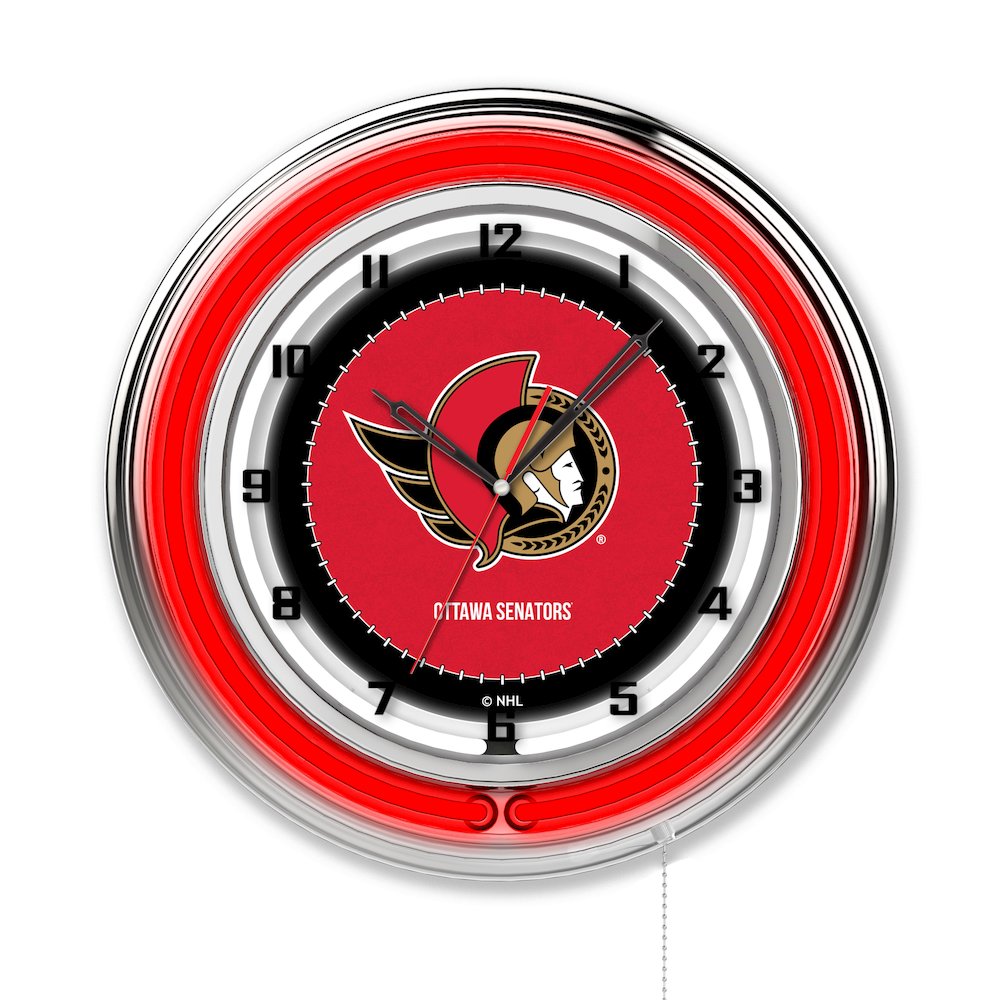 Ottawa Senators 19" Neon Clock