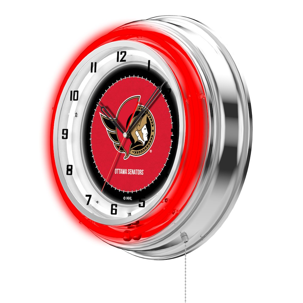 Ottawa Senators 19" Neon Clock