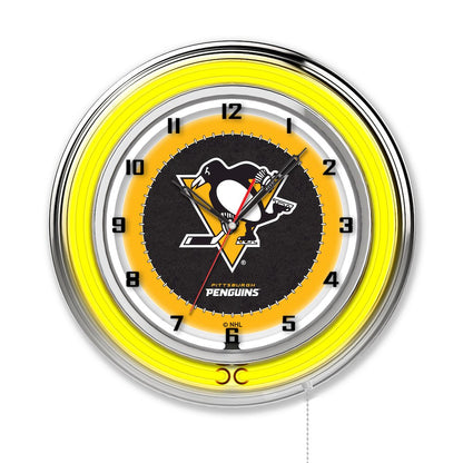 Pittsburgh Penguins 19" Neon Clock