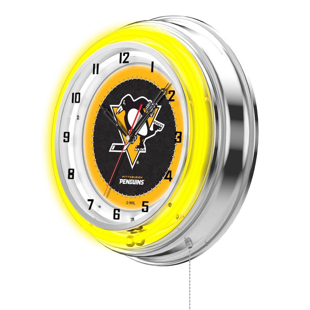 Pittsburgh Penguins 19" Neon Clock