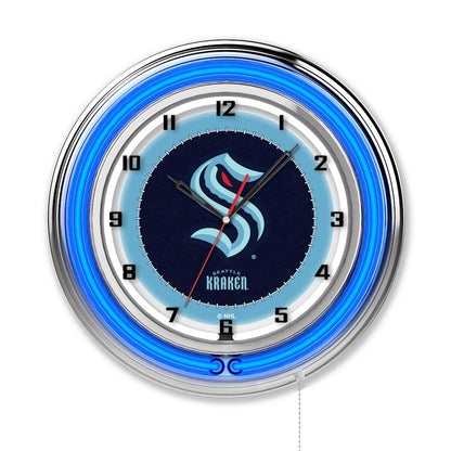 Seattle Kraken 19" Neon Clock Clk19SeaKrk