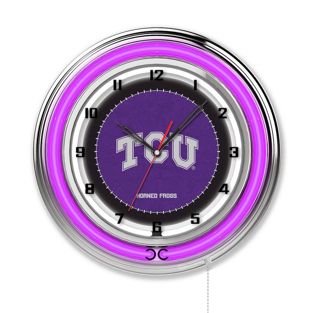 TCU 19" Neon Clock