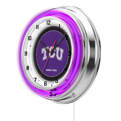 TCU 19" Neon Clock