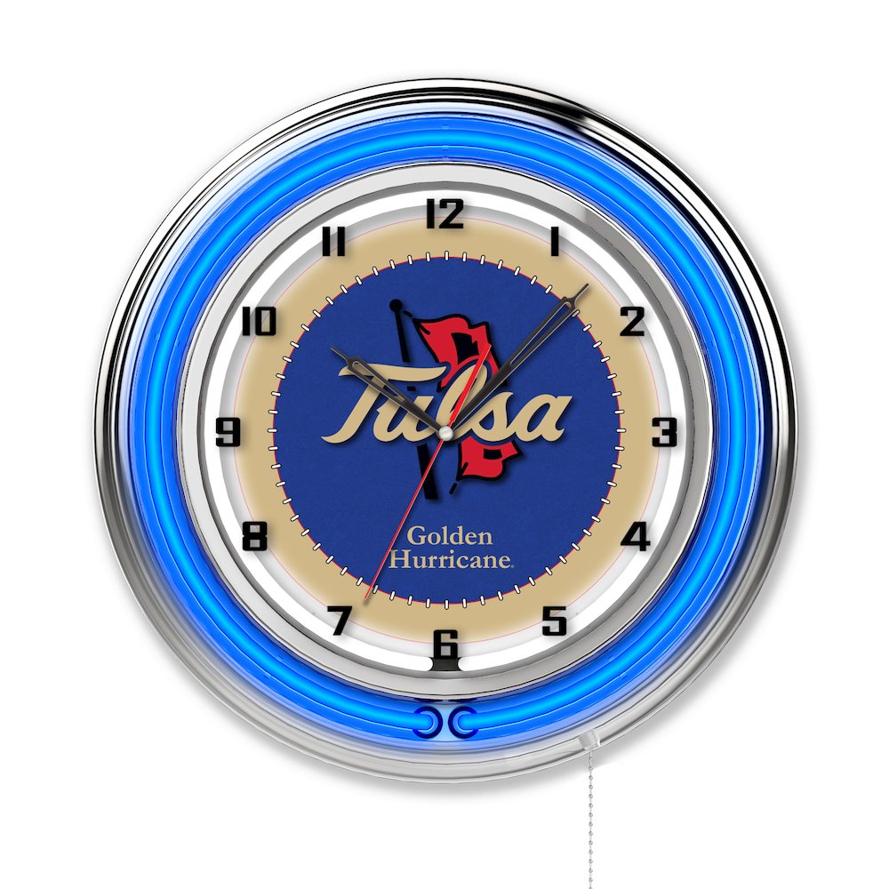Tulsa 19" Neon Clock