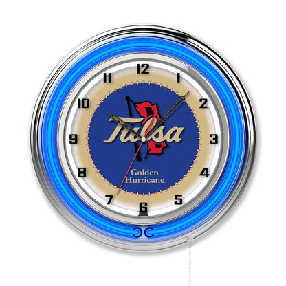 Tulsa 19" Neon Clock