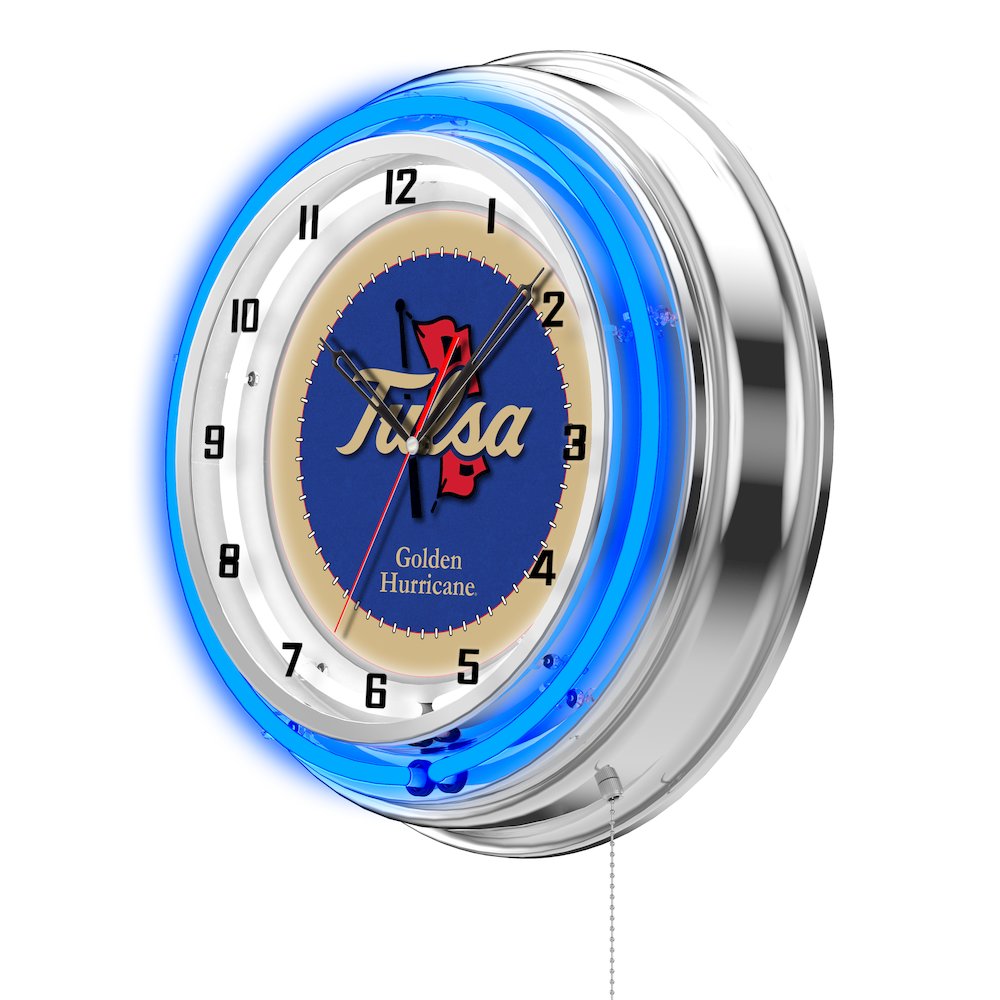 Tulsa 19" Neon Clock