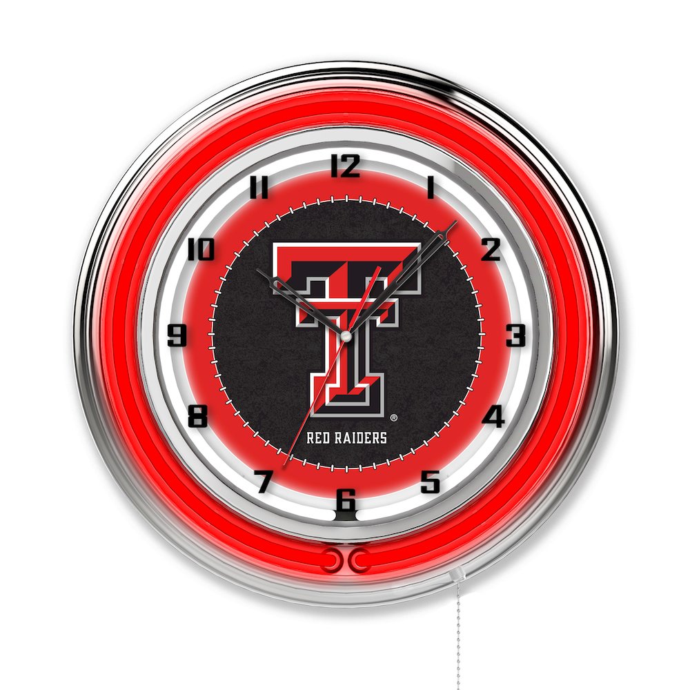 Texas Tech 19" Neon Clock