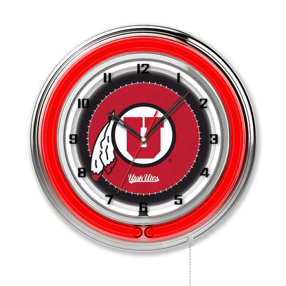 Utah 19" Neon Clock