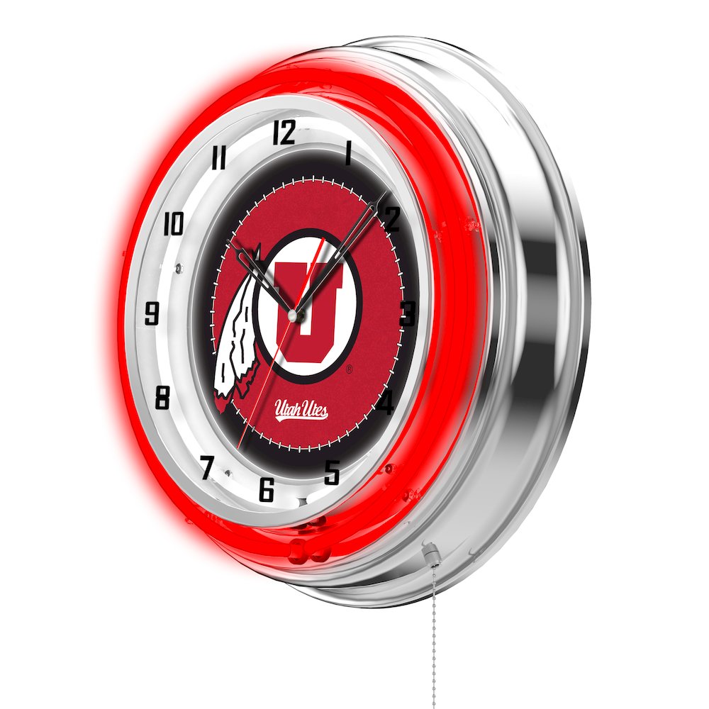 Utah 19" Neon Clock