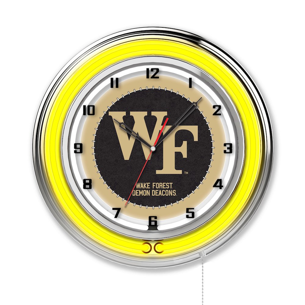 Wake Forest 19" Neon Clock