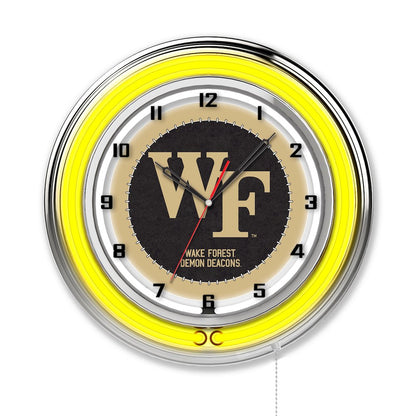 Wake Forest 19" Neon Clock
