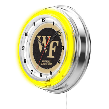 Wake Forest 19" Neon Clock