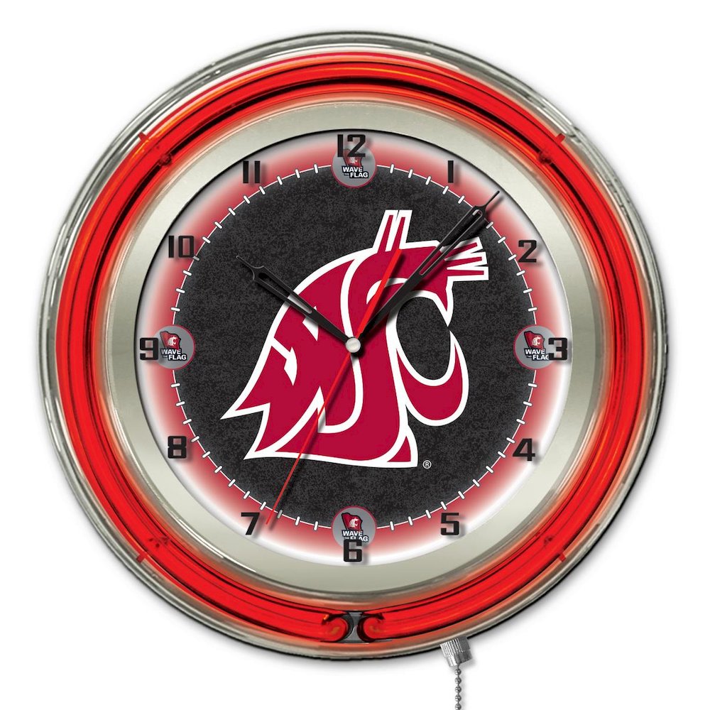 Washington State 19" Neon Clock