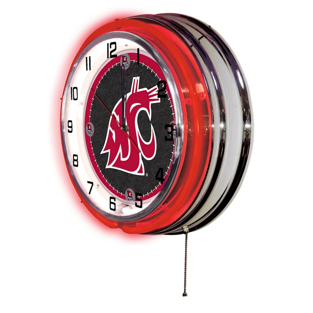 Washington State 19" Neon Clock