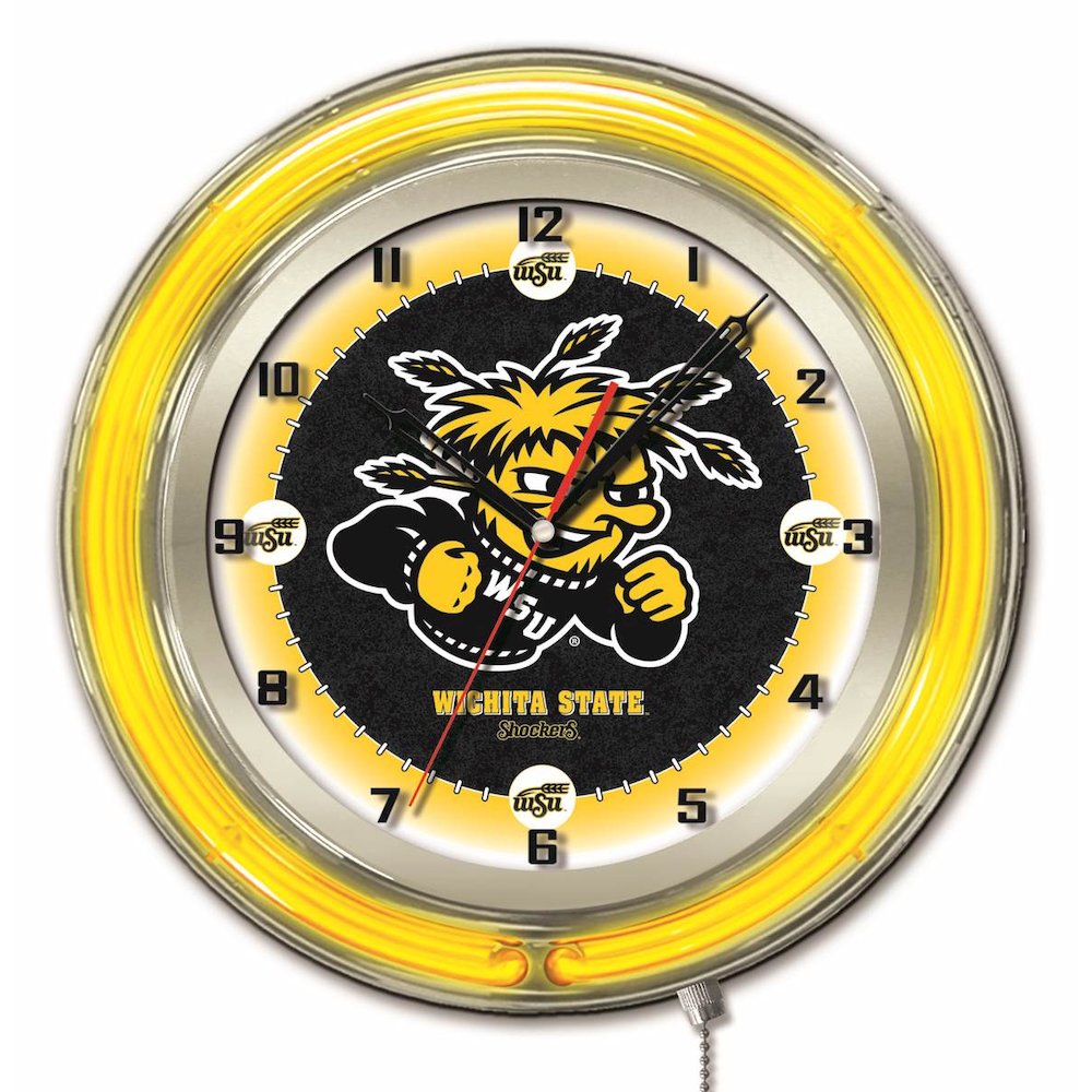 Wichita State 19" Neon Clock