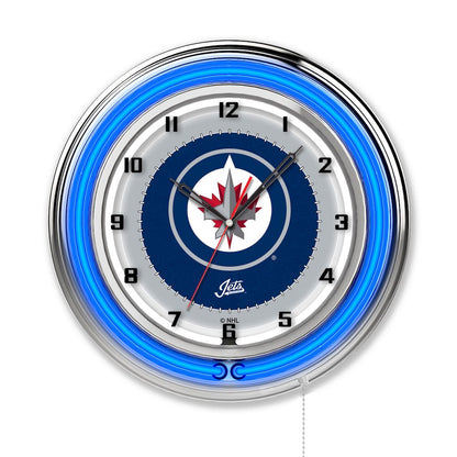Winnipeg Jets 19" Neon Clock