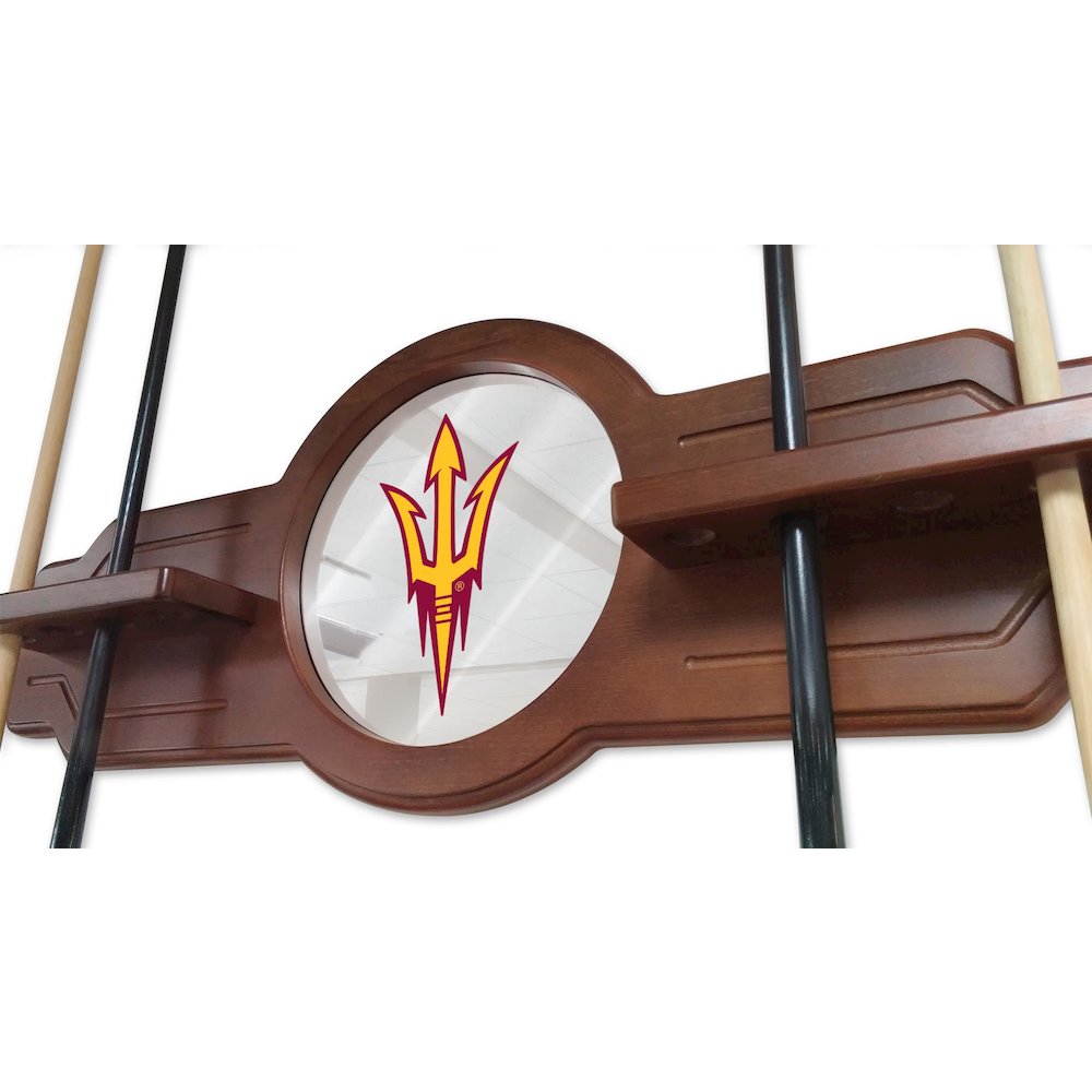 Arizona State Cue Rack in Black Finish with Pitchfork Logo