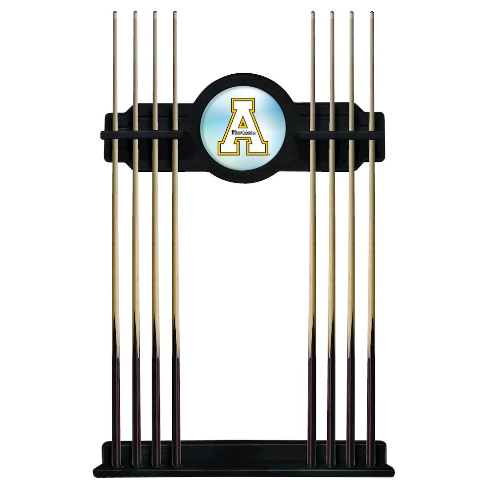 Appalachian State Cue Rack in Black Finish