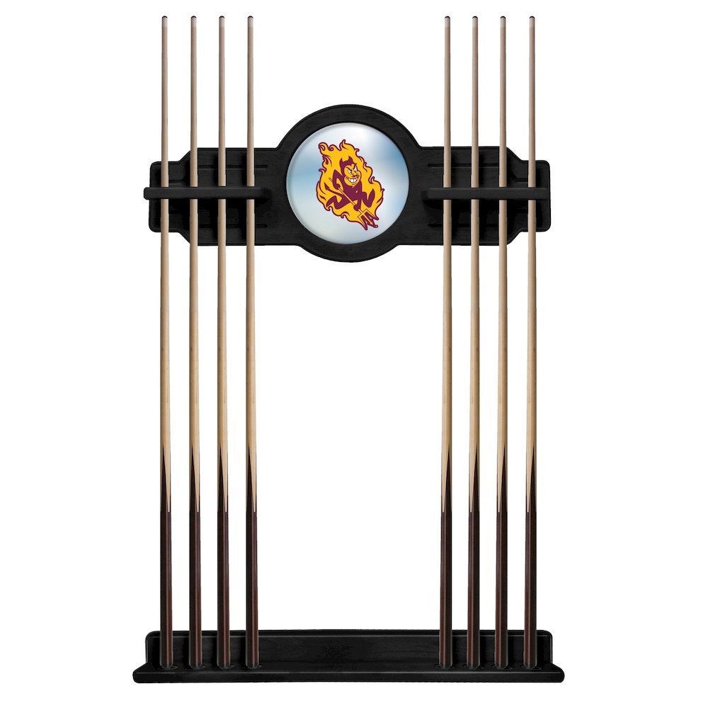 Arizona State Cue Rack in Black Finish with Sparky Logo